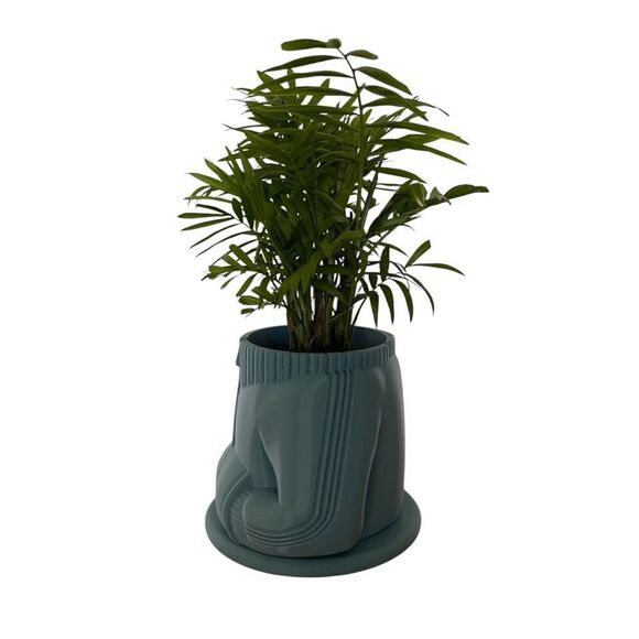 Dusty Blue Sport Sweater Planter - A Fun & Eco-Friendly Gift for Athletes - Picture 9 of 14